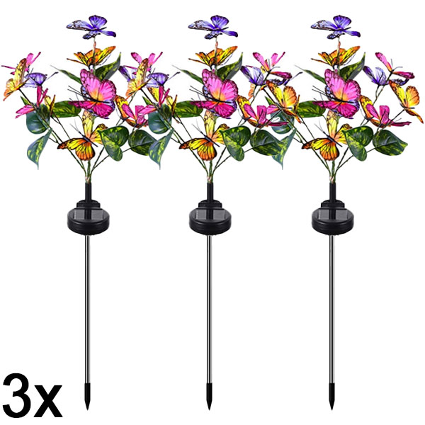 3x Dritat diellore në formë fluture për jashtë | FLUTIX