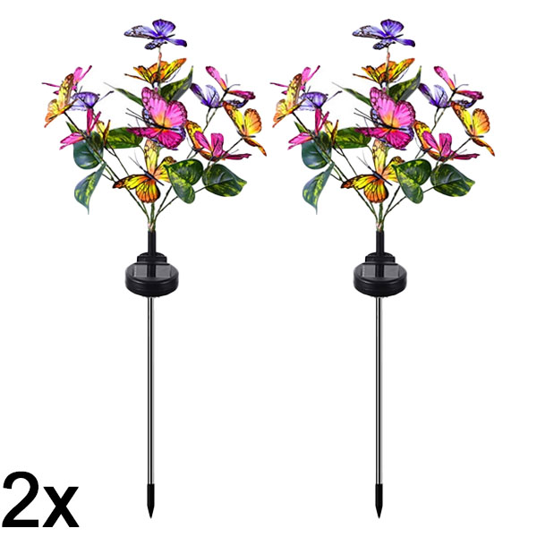 2x Dritat diellore në formë fluture për jashtë | FLUTIX