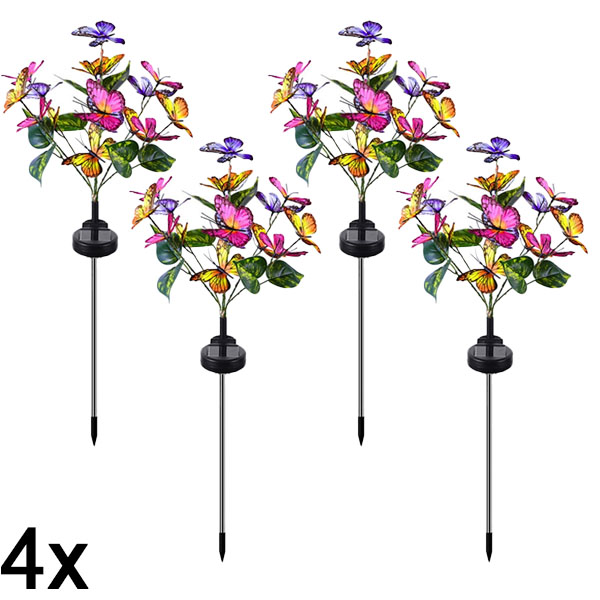 4x Dritat diellore në formë fluture për jashtë | FLUTIX